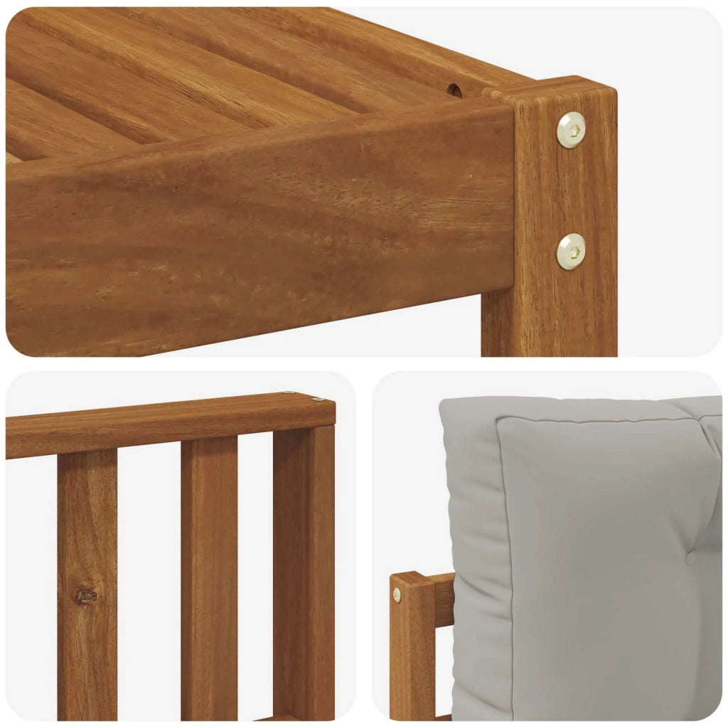 Set di divani da esterno 5 pcs Grigio Naturale e Chiaro 3367539