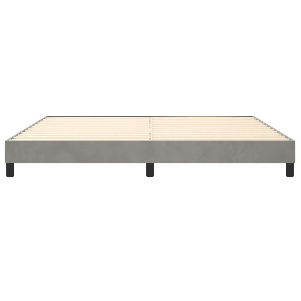 Struttura Letto a Rete a Molle-Giroletto Grigio Chiaro 200x200 cm Velluto 686535