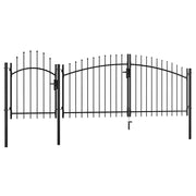 Cancello da Giardino in Acciaio 1,5x4 m Nero cod mxl 50365