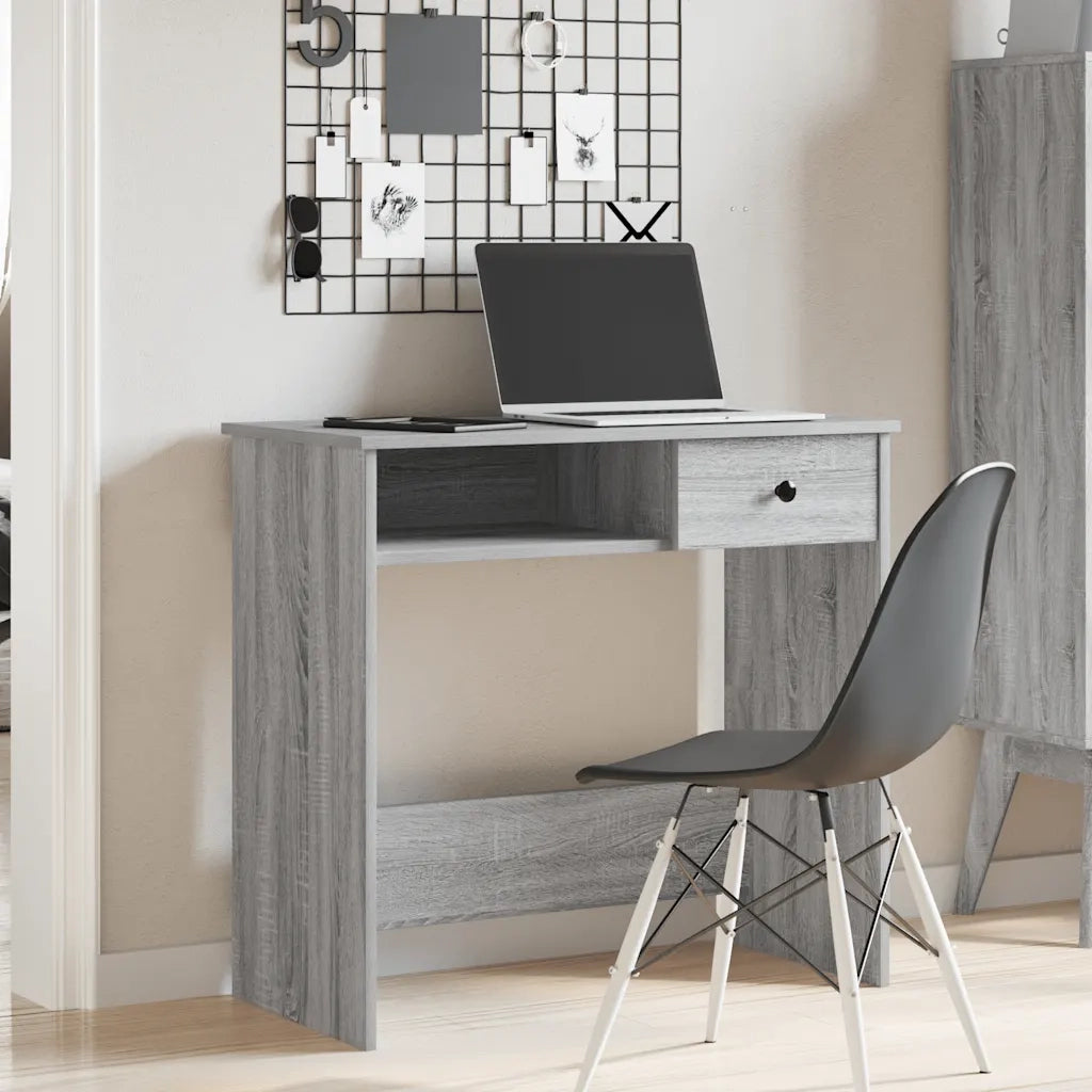 Scrivania Grigio Sonoma 80x40x75 cm in Legno Multistrato 860477