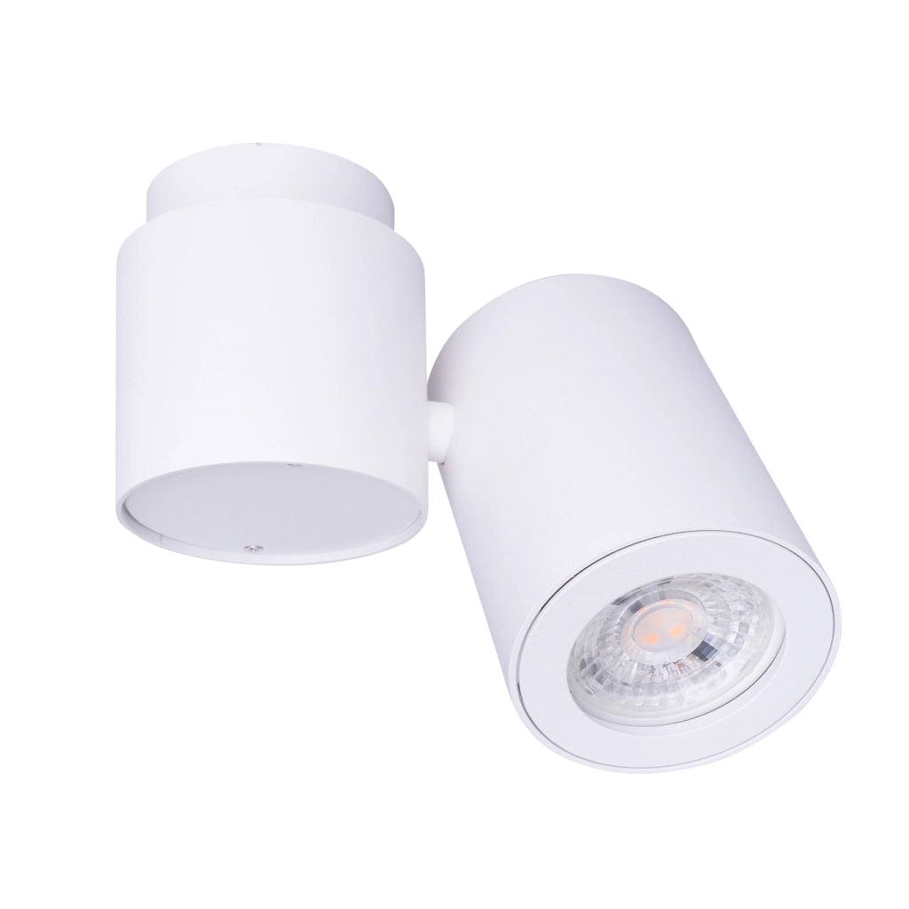 Faretto soffitto moderno orientabile tondo bianco GU10 50W