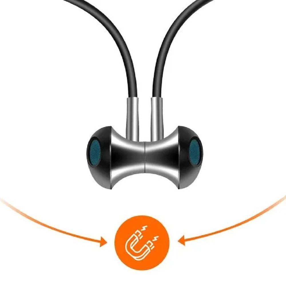 Trade Shop - Auricolari Cuffie Magnetici Bluetooth A Collo Con Torcia Led Sport Smartphone S800 -