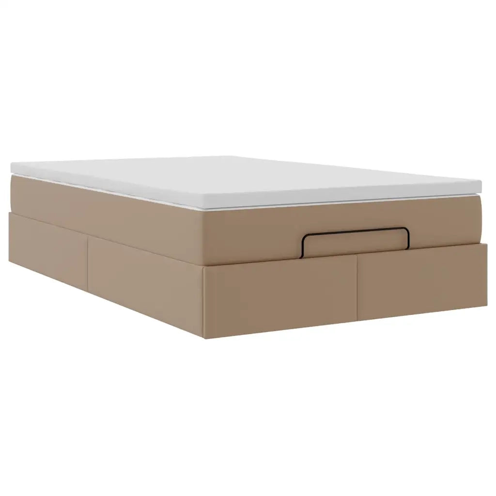 Struttura Letto Pouf con Materasso 120x190 cm Similpelle 3311030