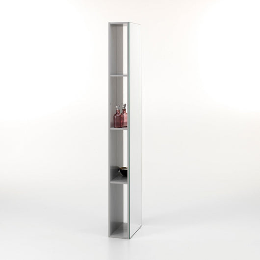 Specchio da Terra con 4 Ripiani 32x18x160 cm in Legno TFT Mento Grigio Frassino