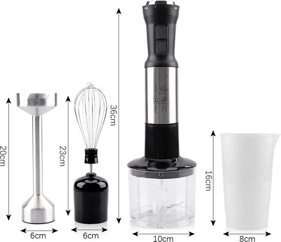 Multifunzione per bastoncini - 4 in 1 - 500w - Manuale - Smoothie - 1L - 2 velocità