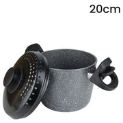 Trade Shop - Pentola Cuocipasta Antiaderente Con Coperchio Forato Per Piano A Induzione Da ø16-20cm -    -diametro 20cm   -