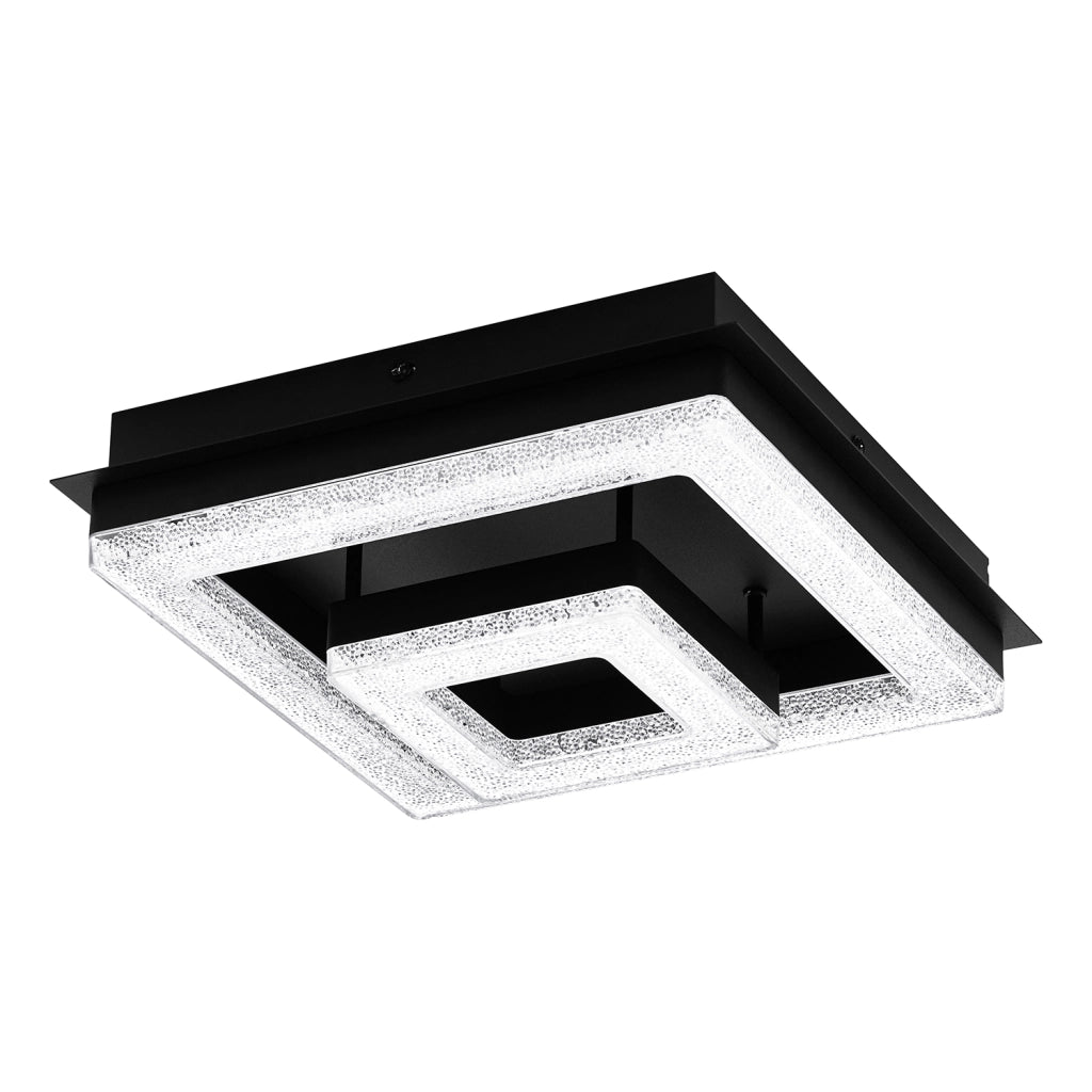Plafoniera Moderna Fradelo 1 Acciaio Nero 1 Luce Led Integrato 2W