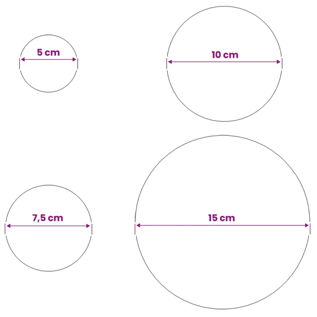 Palla a Specchio 6 pcs Ø 15 cm Argento Acciaio Inossidabile 201 42008431