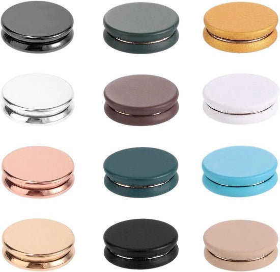 Set da 12 pezzi Spille magnetiche per abbigliamento femminile - Magneti potenti - Chiusura sciarpa - Fibbia senza spillo - Accessorio multifunzionale per abbigliamento - Decorazione per sciarpe e giacche