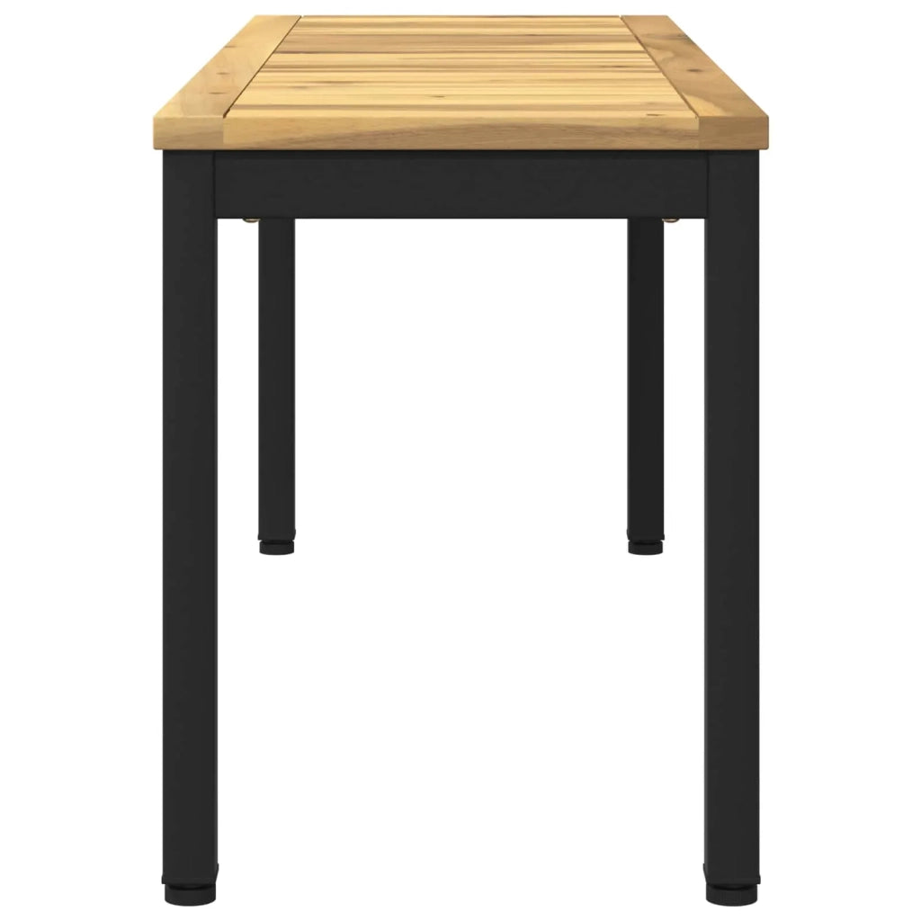 Panchina da giardino 108,5 x 35 x 45 cm Bianco e Nero 901748