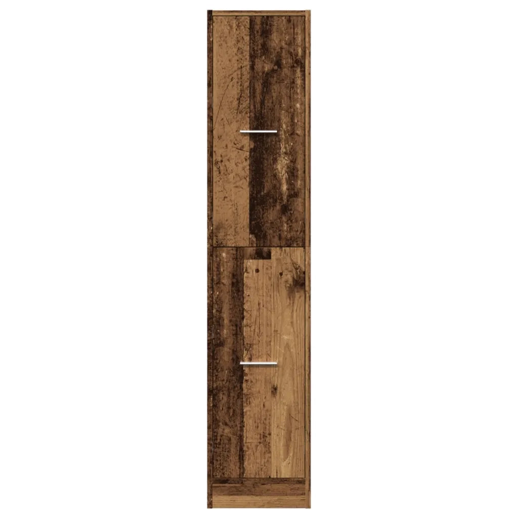 Mobiletto da farmacia pratico e multifunzionale 30 x 41 x 144 cm design vintage legno composito finitura effetto legno anticato 02_0050626