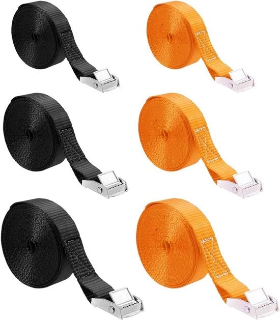 6 pezzi con cinture di legatura - 1,5m, 2,5m e 4m di lunghezza