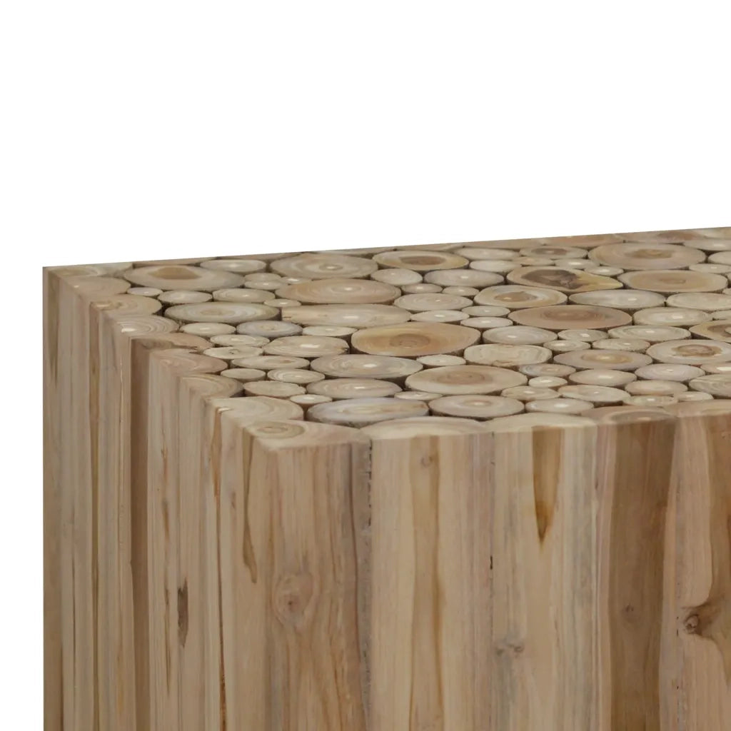 Tavolino da CaffÃ¨ in Autentico Legno di Teak 50x50x35 cm