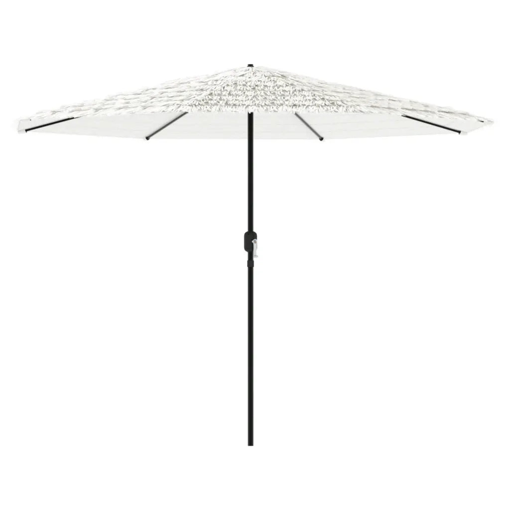 Ombrellone Giardino-Ombrello da Balcone con Palo in Acciaio Bianco 388x388x248 cm