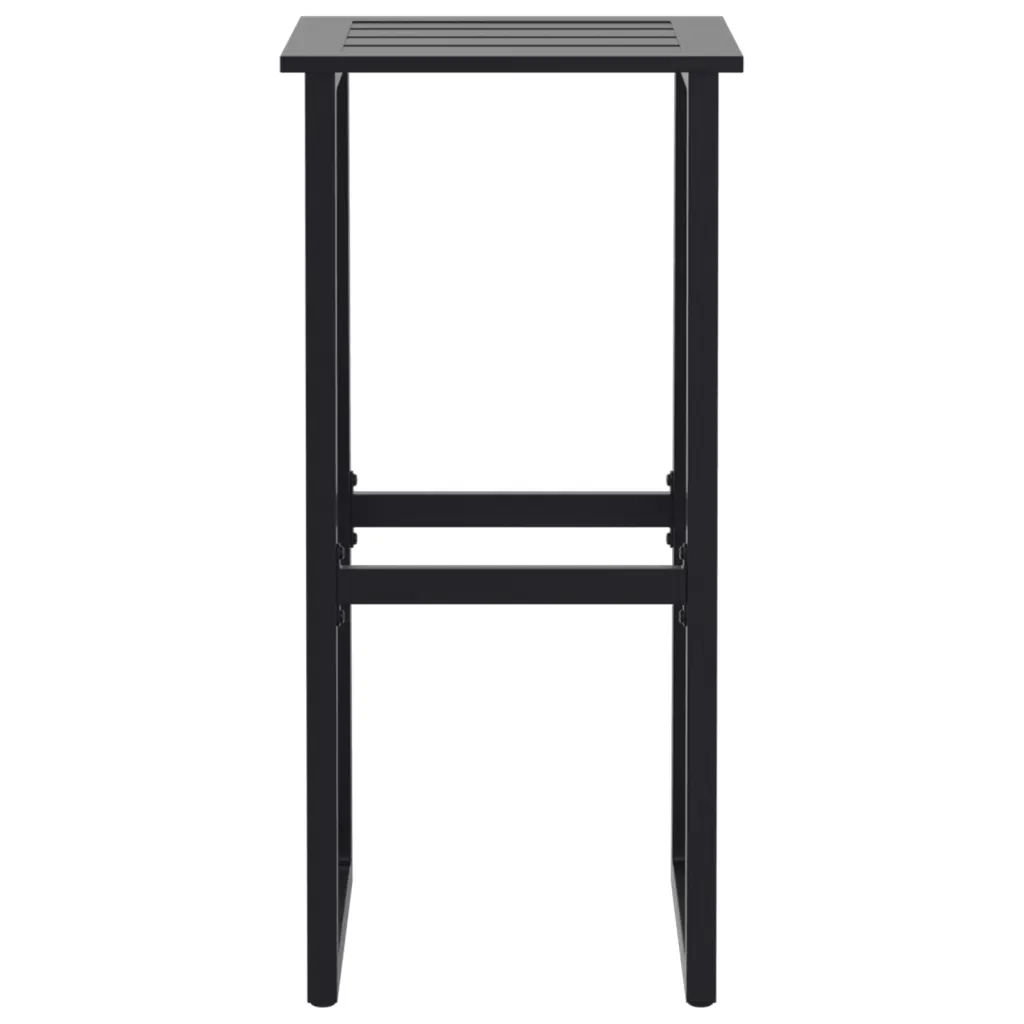 vidaXL Sgabelli da Bar 2pz Neri 38x38x80 cm Acciaio Verniciato Polvere