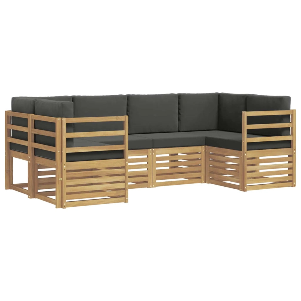 Set divano sezionale 6 pcs Bianco e Antracite