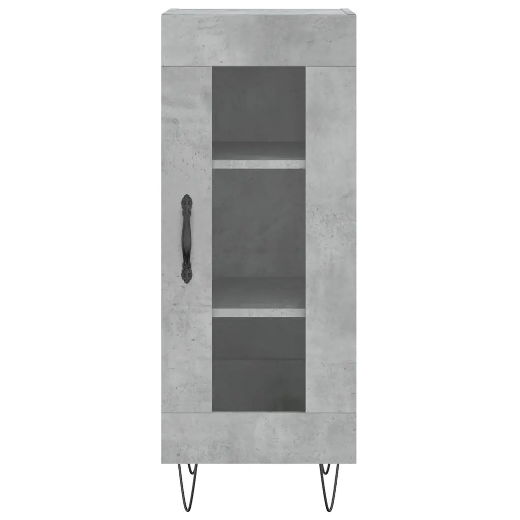 Credenza-Buffet-Armadio da cucina Grigio Cemento 34,5x34x180 cm in Legno Multistrato 896157