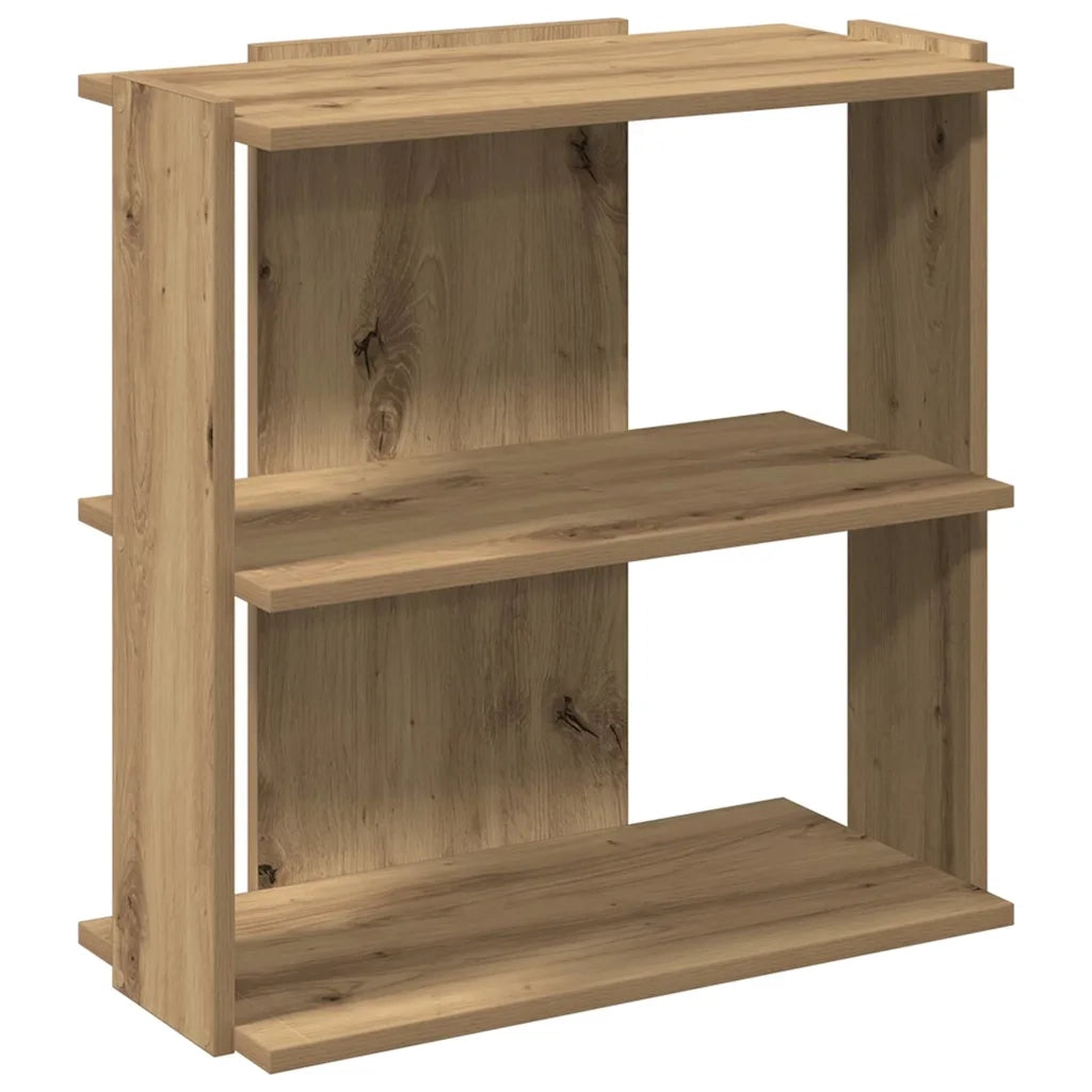 Libreria a 3 Ripiani Rovere Artigianale 60x30x60 cm 860255