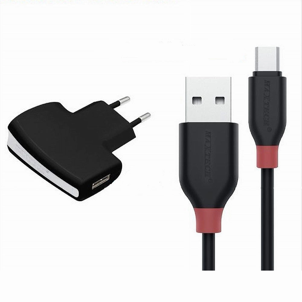 Trade Shop - Kit Caricabatteria Adattatore Di Ricarica Con Cavo Micro Usb 1mt Maxtech Ca-s036 -
