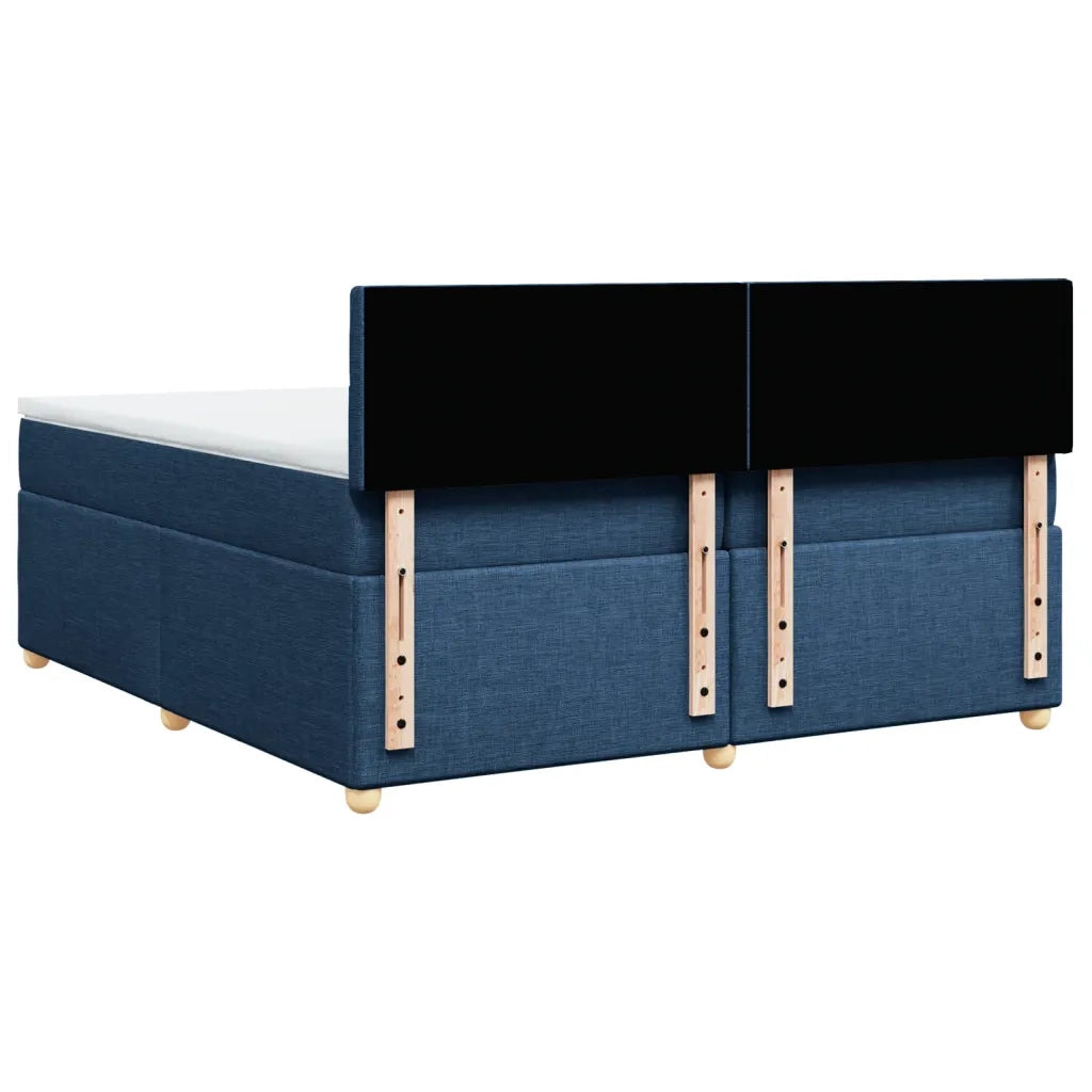 Giroletto a Molle con Materasso Blu 200x200 cm in Tessuto 3286807