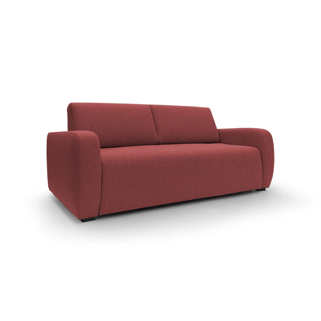 Duna Divano letto matrimoniale con materasso 20 cm in tessuto impermeabile T03 195 cm (mat. 140x197) rosso