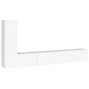 Set di mobili da 3 pezzi tra cui armadio credenza mobile TV televisore per soggiorno camera da letto salotto legno ingegnerizzato bianco 02_0024480
