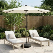 Parasol da Giardino con Luci LED 300 x 300 cm Poliestere Crema 42036267