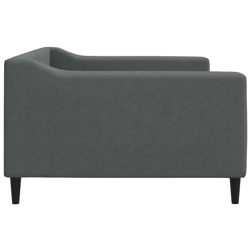 Letto da Giorno Grigio Scuro 100x190 cm in Tessuto 354177