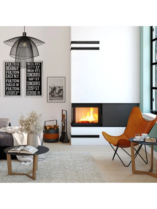 Caminetto ad angolo Inserto Apertura sinistra Nero Energy 65x50x47 (14,5 kW) ECO