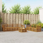 Set divani 8 pcs Naturale Legno di Acacia Massello