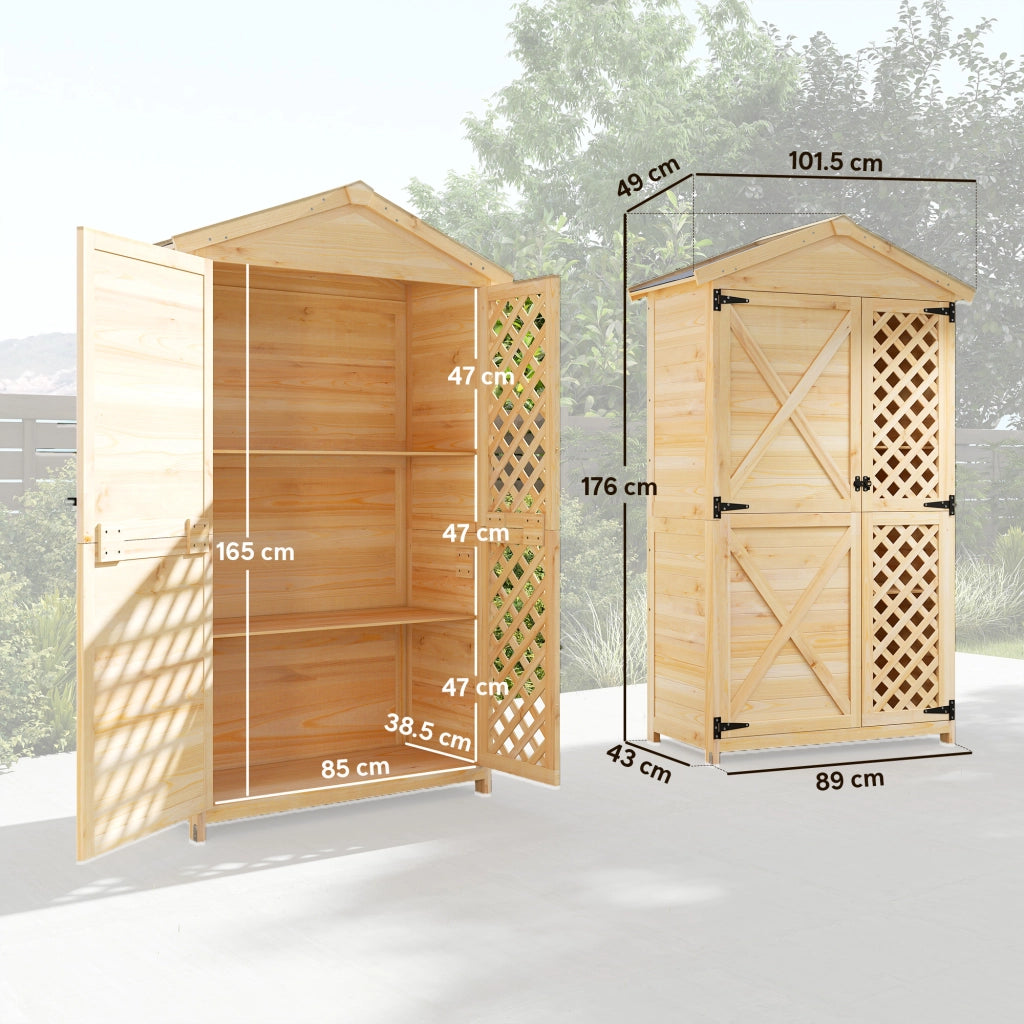 Armadio Giardino con Porta Ventilata e Kit Antiribaltamento ¨C zephmum ¨C 120x60x200