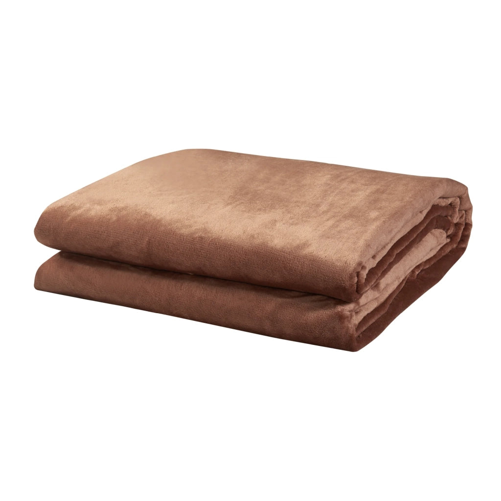 Coperta elettrica riscaldata 120 watt camera da letto 180 x 130 cm marrone 03_0009332