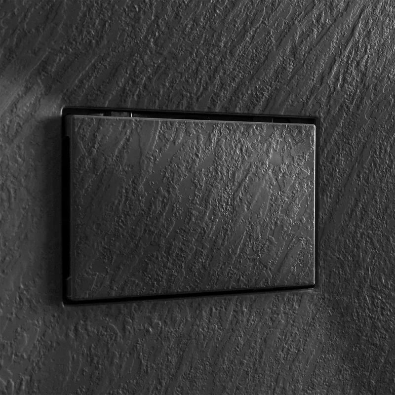 Piatto doccia 80x100 in resina nero effetto pietra riducibile Agorà