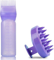 Applicatore di olio capillare 60 ml - Dosing preciso - Pennello per massaggiare i capelli - Uso per casa o salone - Facile da utilizzare - Distribuzione efficiente