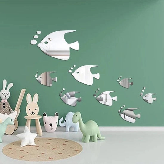 Decorazioni per Parete 3D Visibili - Adesivi per Parete Rimovibili - Decorazioni per Bambini - Decorazioni DIY - Materiale Acrilico di Alta Qualità - Ambientalmente Sostenibile