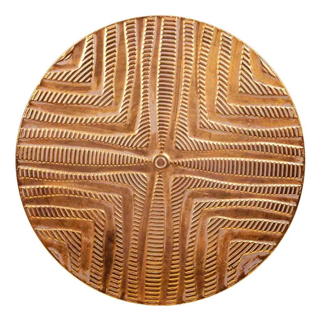 Tavolino in metallo dorato 60x60x60,5h