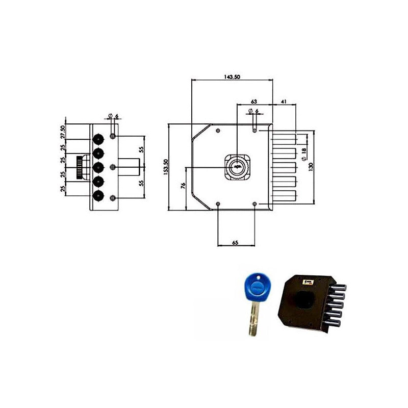 Serratura Sic.Semplice Dx Pompa Jm421 Moia
