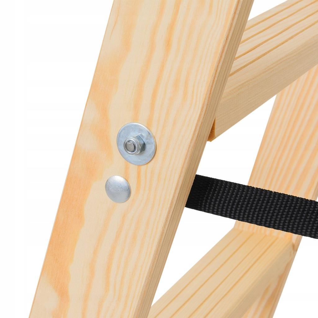 Scala da pittore in legno KADAX, 4 gradini, scala pieghevole, a doppia faccia