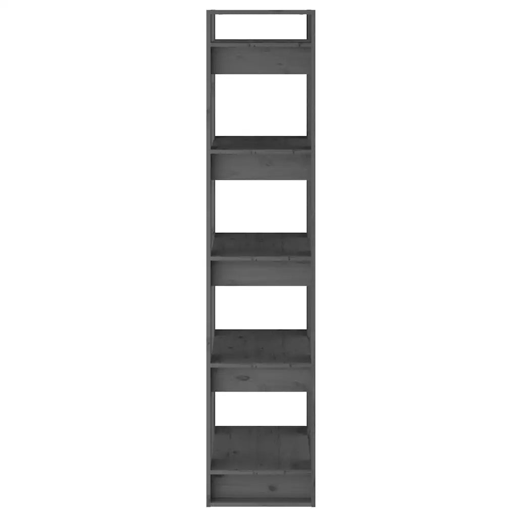 Libreria/Divisorio Grigio 41x35x160 cm Legno Massello di Pino 813871