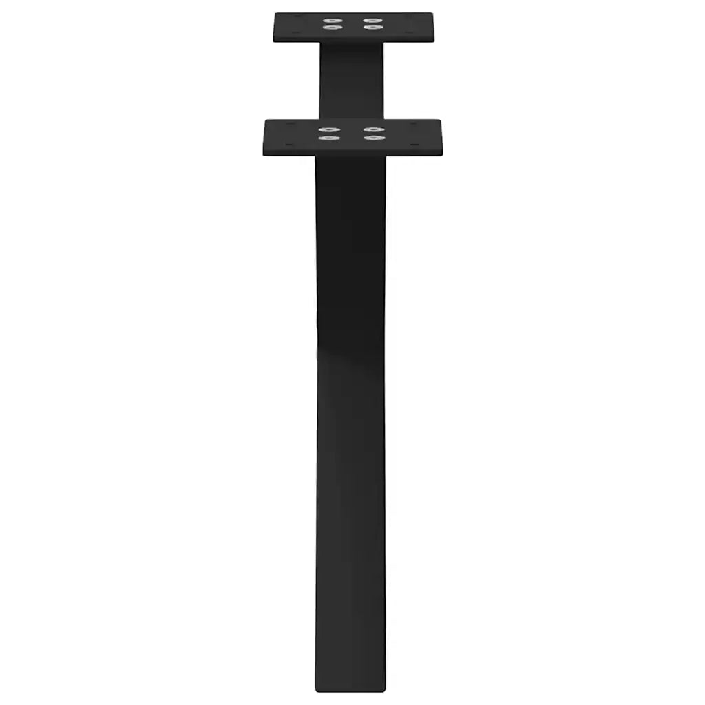 vidaXL Gambe per Tavolino da Caffè a X 2 pz Nere 50x(30-31) cm Acciaio