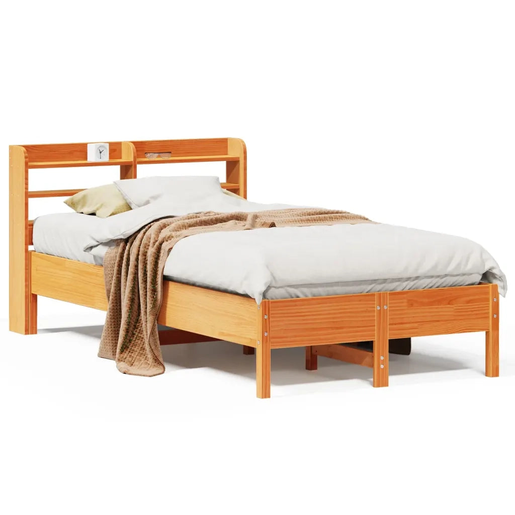 Letto senza Materasso Marrone Cera 75x190 cm in Legno di Pino 3306914