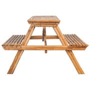 Tavolo da Picnic 115x115x81 cm in Bambù 341754