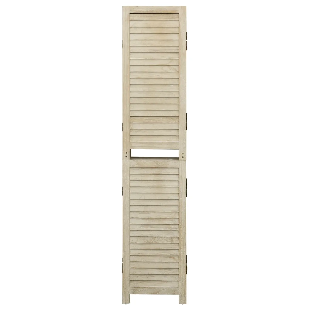 Divisorio a 4 Pannelli 140 x 165 cm Legno Massello di Paulownia cod mxl 68558