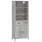 Credenza | Madia | Buffet da pranzo | Armadio da pranzo Grigio Sonoma 69,5x34x180 cm in Legno Multistrato