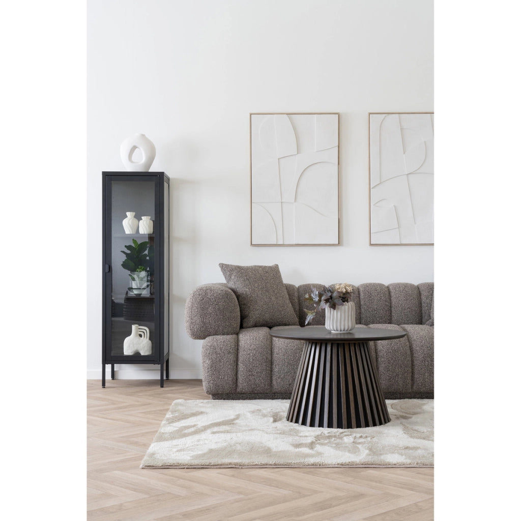 Vetrinetta Brisbane, Nero, Metallo, 35x40x140 cm
