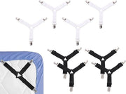 Set di agganci per lenzuolo adattabili, 8 pezzi, adatto per materasso, divano e cuscini, ideale per un lenzuolo stretto e sonno confortevole.
