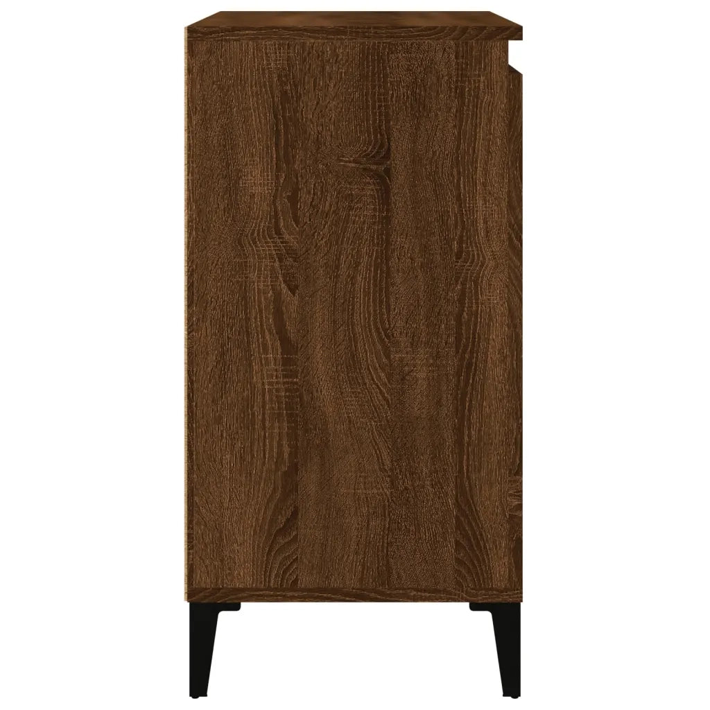 Comodini 2 pz Rovere Marrone 40x35x70 cm in Legno Multistrato 819659