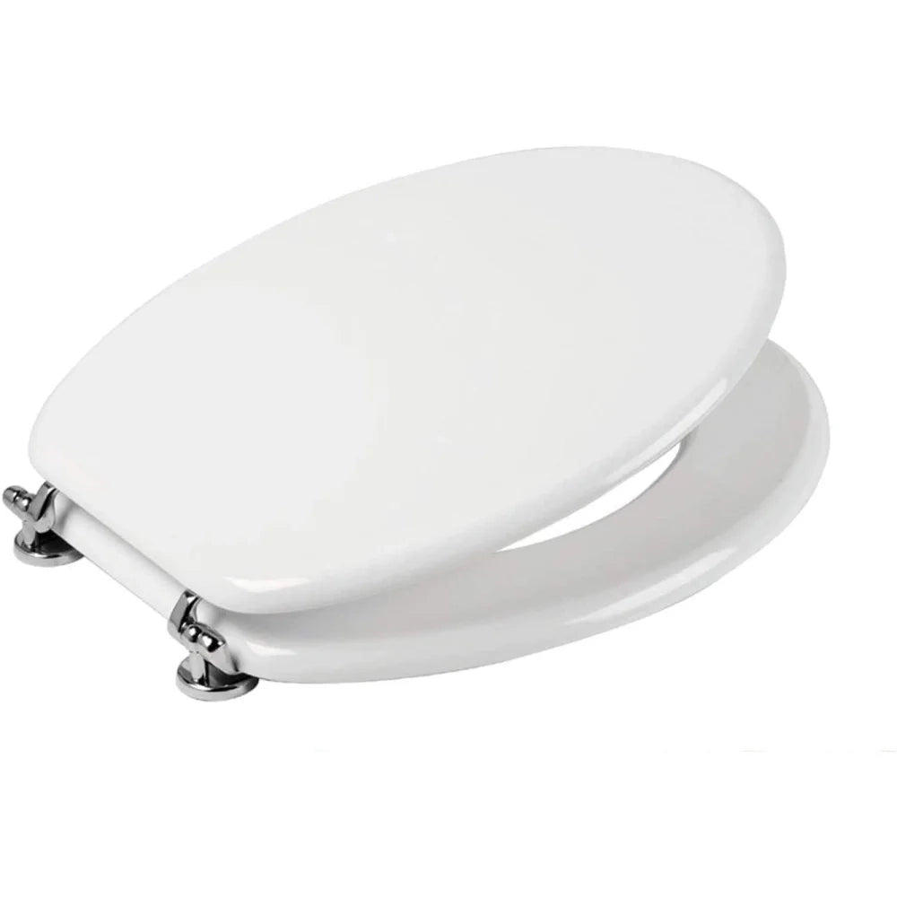 Copriwater cielo disabili bianco cerniera cromo-sedile-asse wc