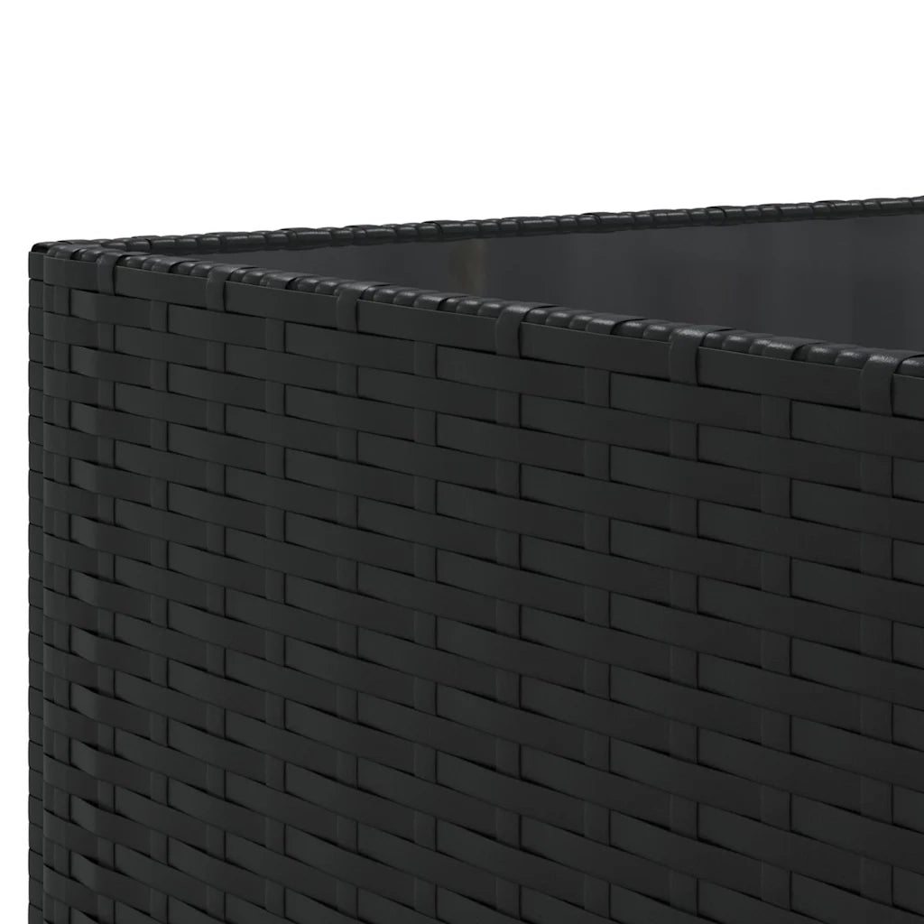 Set Salotto da Giardino con Cuscini 7pz Nero Polyrattan 3308024