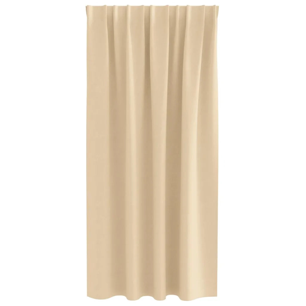 Tende Blackout con Anelli 2 pcs Crema 175 x 140 cm Poliestere 4107484